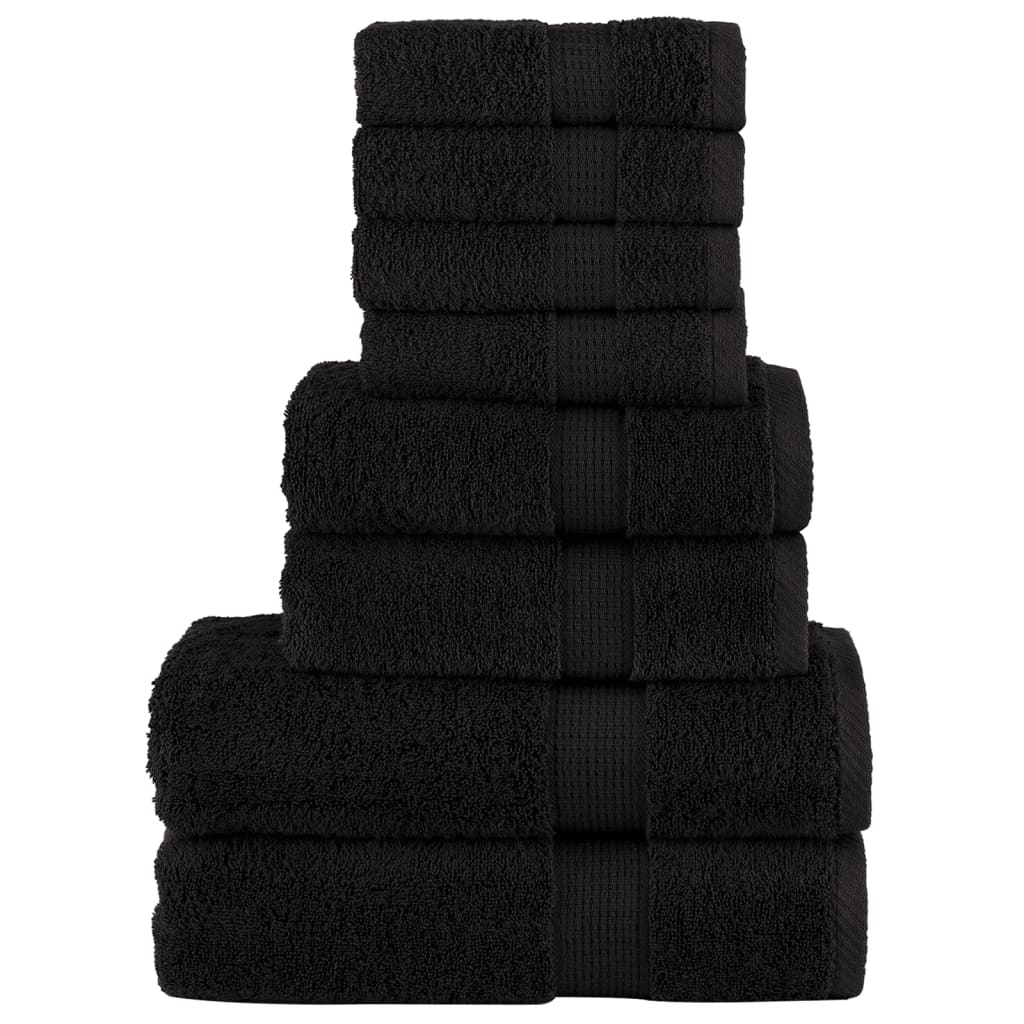 8Dílná Sada Ručníků Premium Solund Navy Modrá 600 G/M²