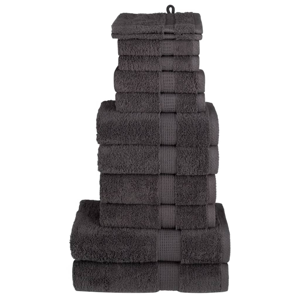 12Dílná Sada Ručníků Premium Solund Antracitová 600 G/M²