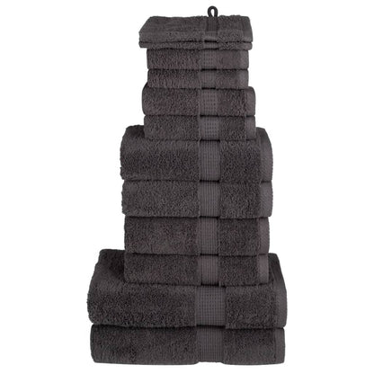 12Dílná Sada Ručníků Premium Solund Antracitová 600 G/M²