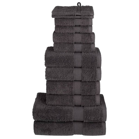 12Dílná Sada Ručníků Premium Solund Antracitová 600 G/M²