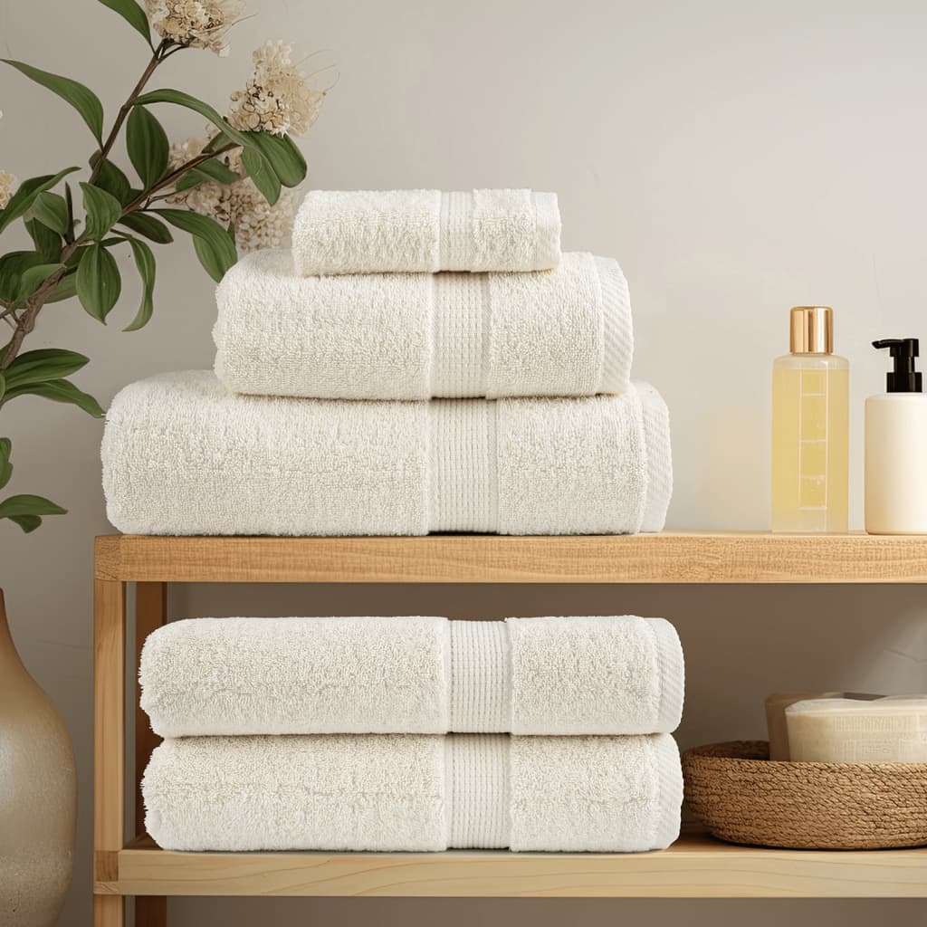 12Dílná Sada Ručníků Premium Solund Krémová 600 G/M²