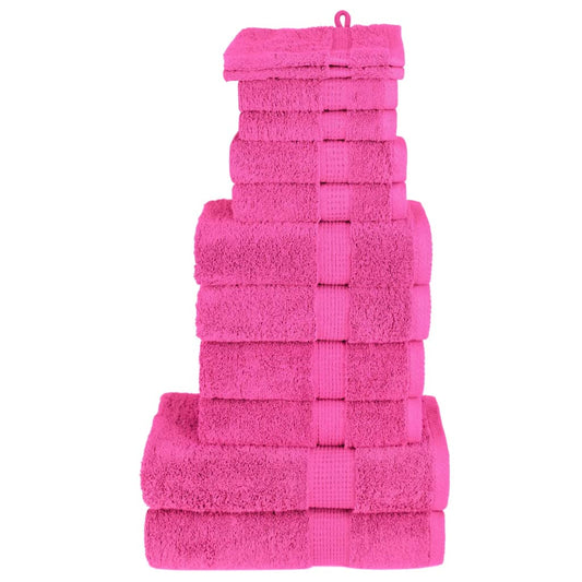 12Dílná Sada Ručníků Premium Solund Růžová 600 G/M²