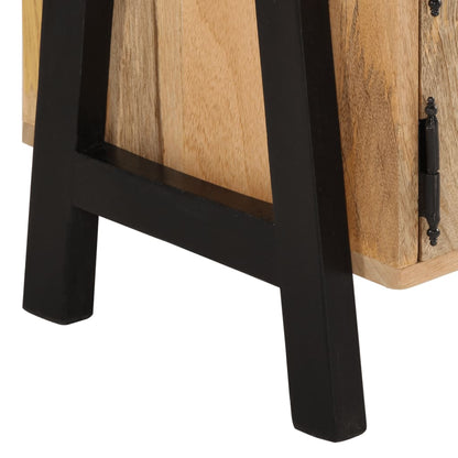 Tv Skříňka 110 X 35 X 40 Cm Masivní Mangovníkové Dřevo Antracitová