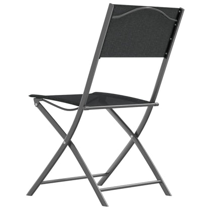 3Dílný Zahradní Jídelní Set Černý Ocel