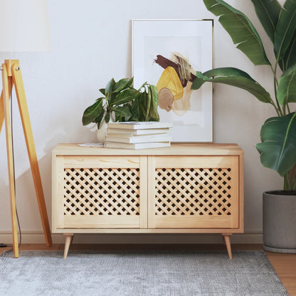 Nábytková Dvířka Mřížkový Design 2 Ks 59,5 X 99 Cm Borovice