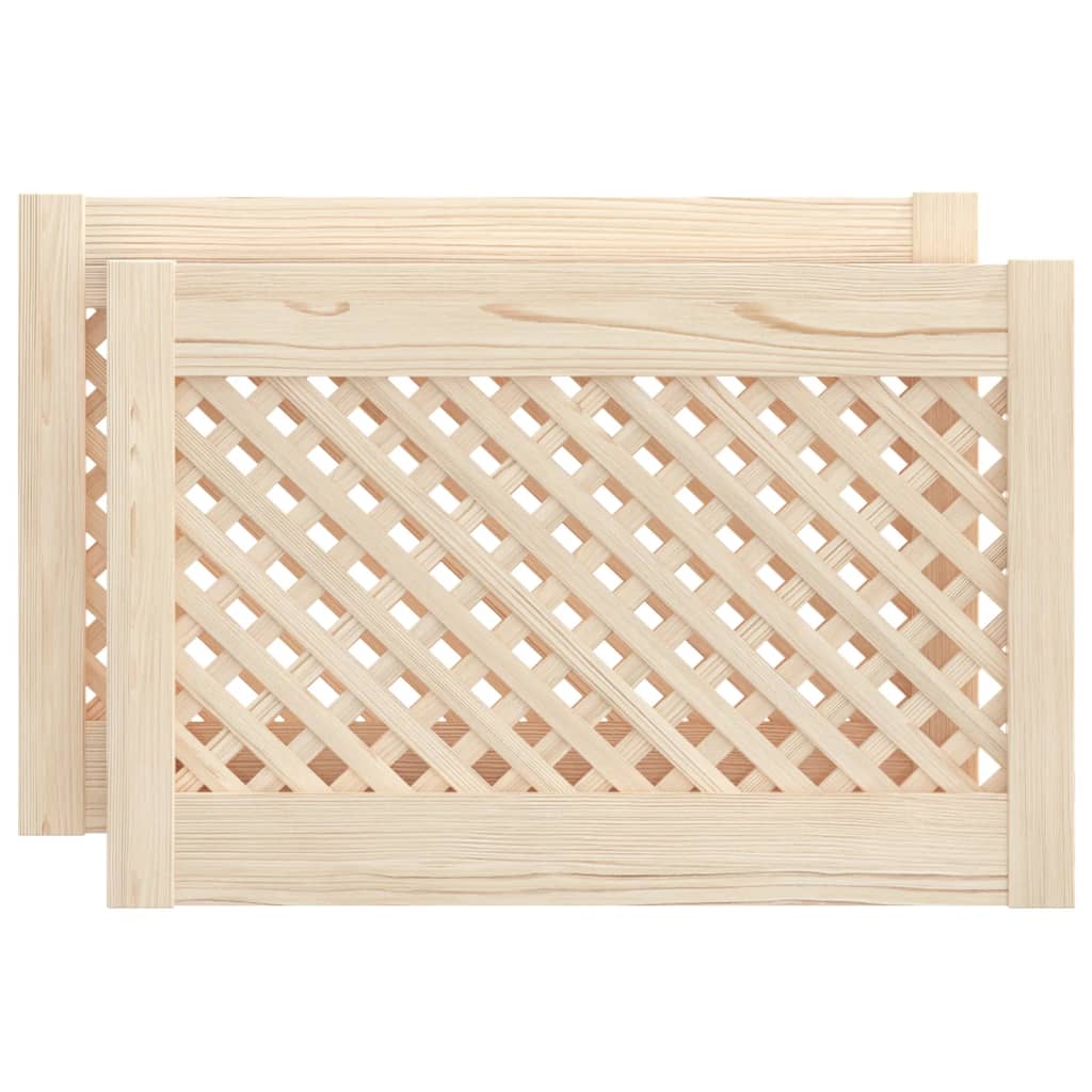 Nábytková Dvířka Mřížkový Design 2 Ks 59,5 X 39,5 Cm Borovice