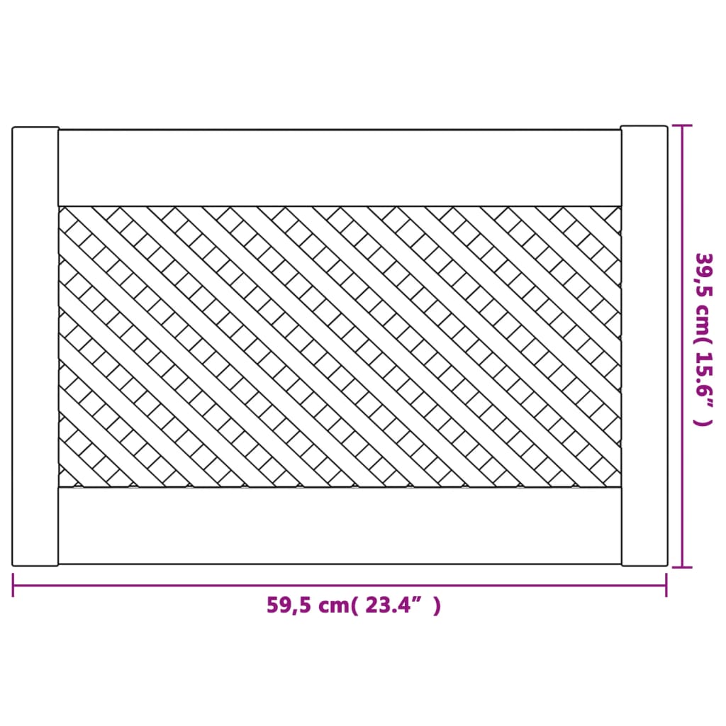 Nábytková Dvířka Mřížkový Design 2 Ks 59,5 X 39,5 Cm Borovice