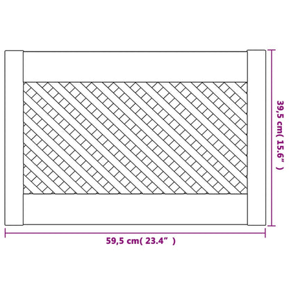 Nábytková Dvířka Mřížkový Design 2 Ks 59,5 X 39,5 Cm Borovice