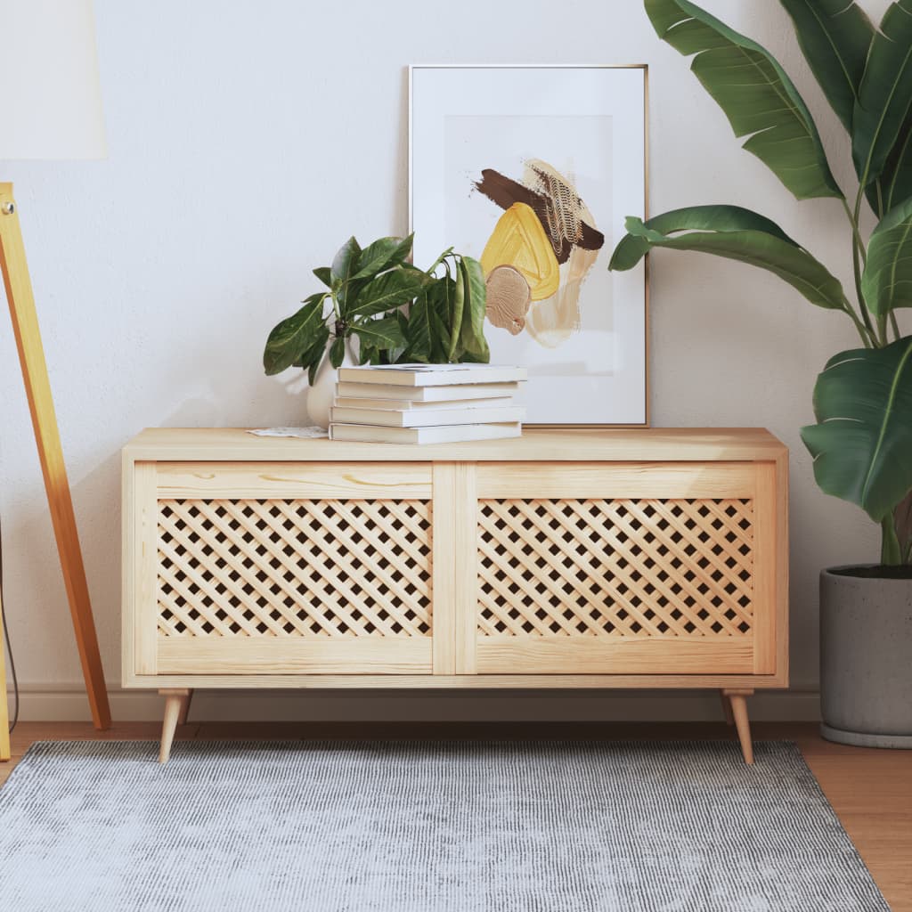 Nábytková Dvířka Mřížkový Design 2 Ks 59,5 X 99 Cm Borovice