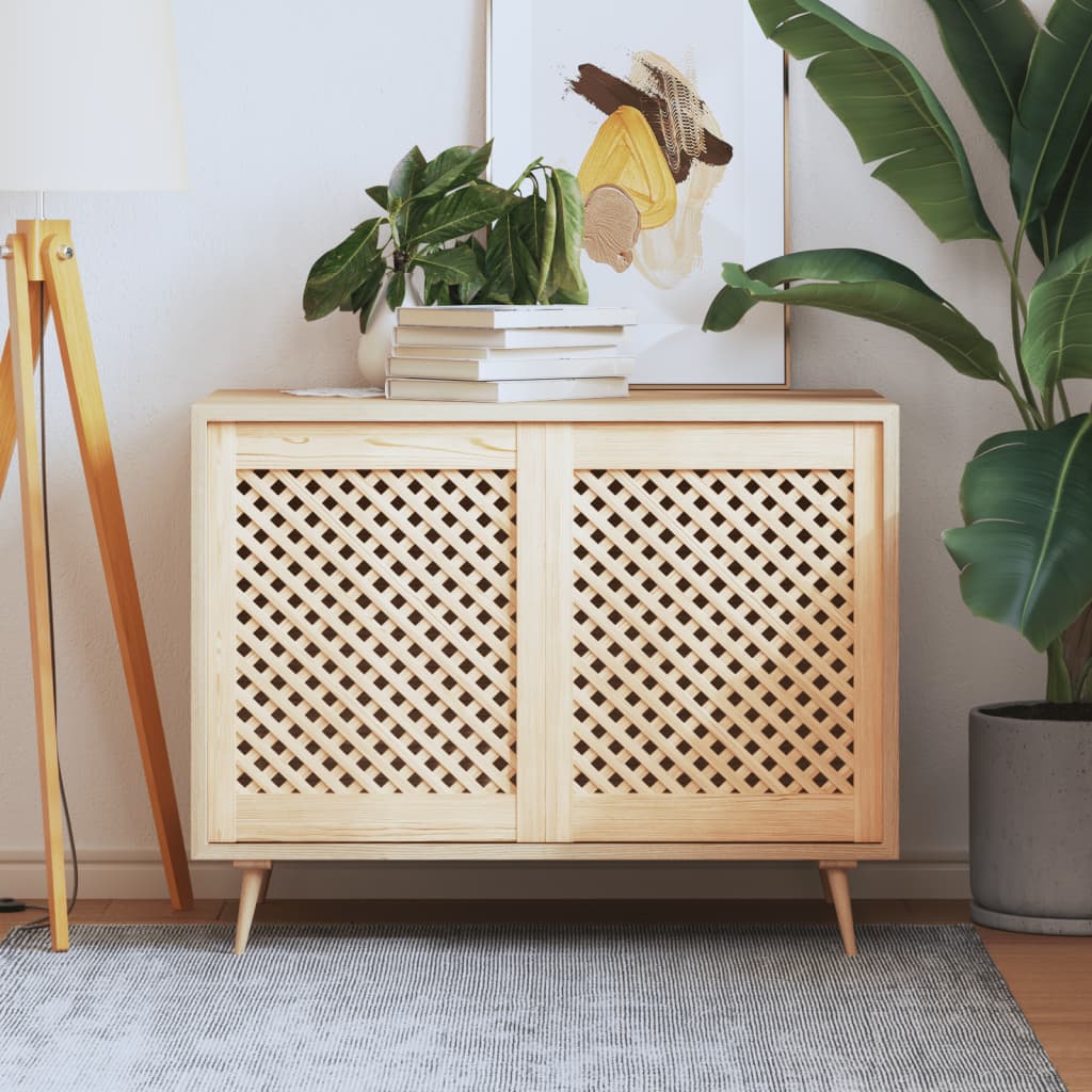 Nábytková Dvířka Mřížkový Design 2 Ks 59,5 X 99 Cm Borovice