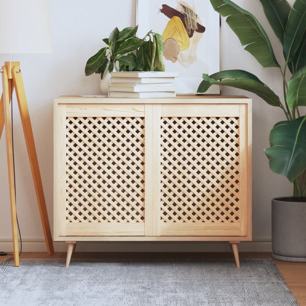 Nábytková Dvířka Mřížkový Design 2 Ks 59,5 X 99 Cm Borovice