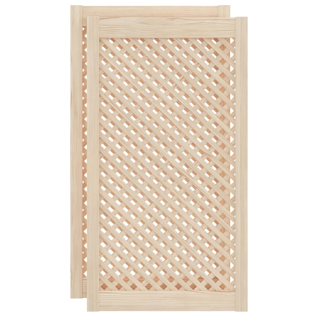 Nábytková Dvířka Mřížkový Design 2 Ks 49,5 X 99 Cm Borovice