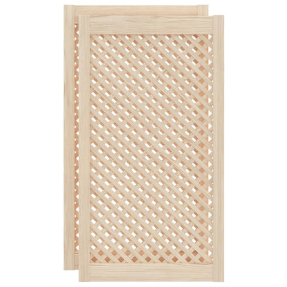 Nábytková Dvířka Mřížkový Design 2 Ks 49,5 X 99 Cm Borovice
