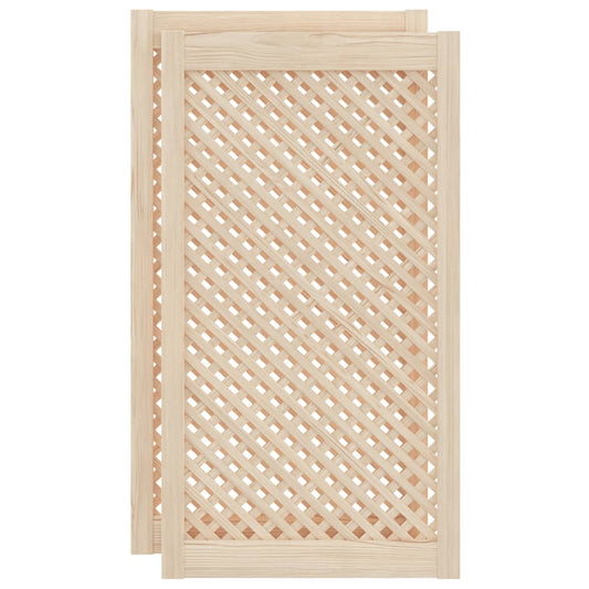 Nábytková Dvířka Mřížkový Design 2 Ks 49,5 X 99 Cm Borovice