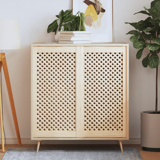 Nábytková Dvířka Mřížkový Design 2 Ks 49,5 X 99 Cm Borovice