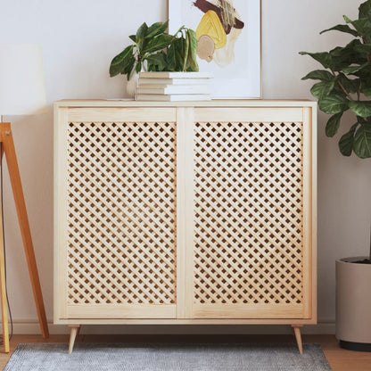 Nábytková Dvířka Mřížkový Design 2 Ks 59,5 X 99 Cm Borovice