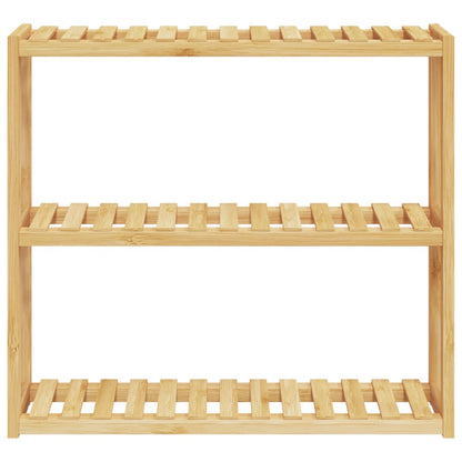Koupelnový Regál 3Patrový Nástěnná 60 X 15 X 54 Cm Bambus