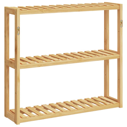Koupelnový Regál 3Patrový Nástěnná 60 X 15 X 54 Cm Bambus