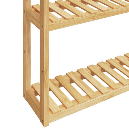 Koupelnový Regál 3Patrový Nástěnná 60 X 15 X 54 Cm Bambus