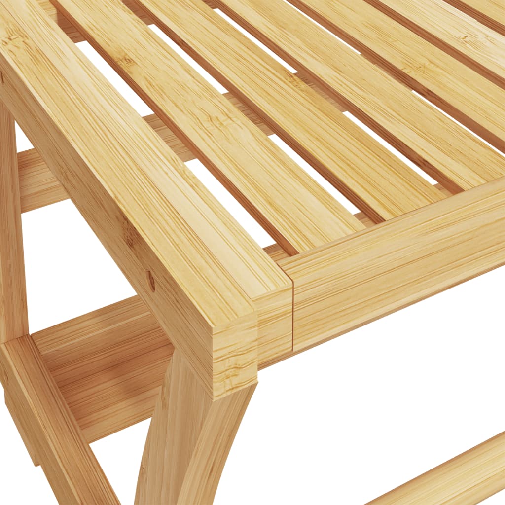 Nástěnná Police Na Ručníky 60 X 25 X 20 Cm Bambus