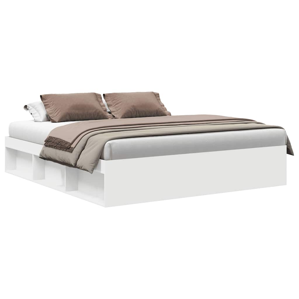 Rám Postele Bílý Super King Size Bílá