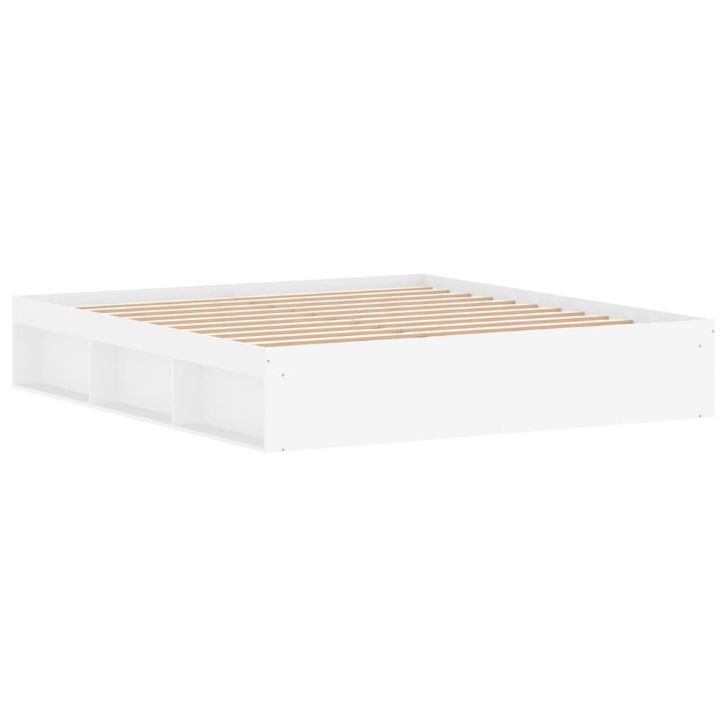 Rám Postele Bílý Super King Size Bílá