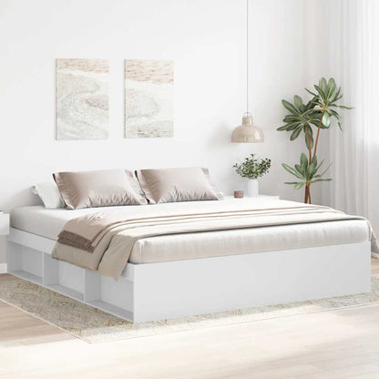 Rám Postele Bílý Super King Size Bílá