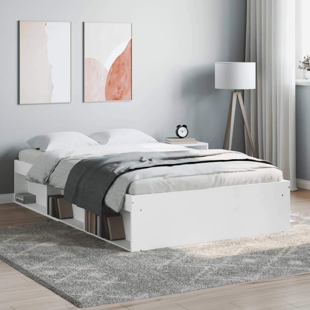 Rám Postele Bílý Super King Size Bílá