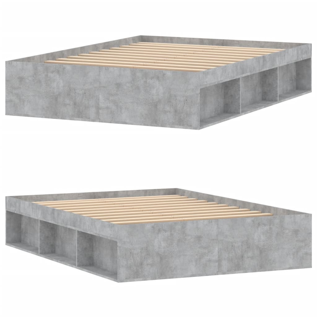 Rám Postele Betonově Šedý Double Betonová Šedá