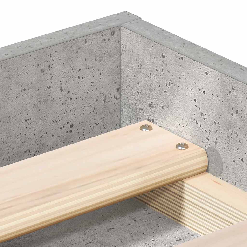 Rám Postele Betonově Šedý Double Betonová Šedá