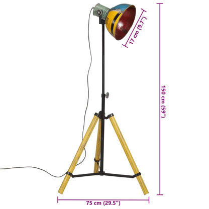 Stojací Lampa 25 W Vícebarevná 75 X 75 X 90–150 Cm E27