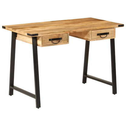 Psací Stůl Se Zásuvkami 105X55X70 Cm Masivní Mangovník A Železo
