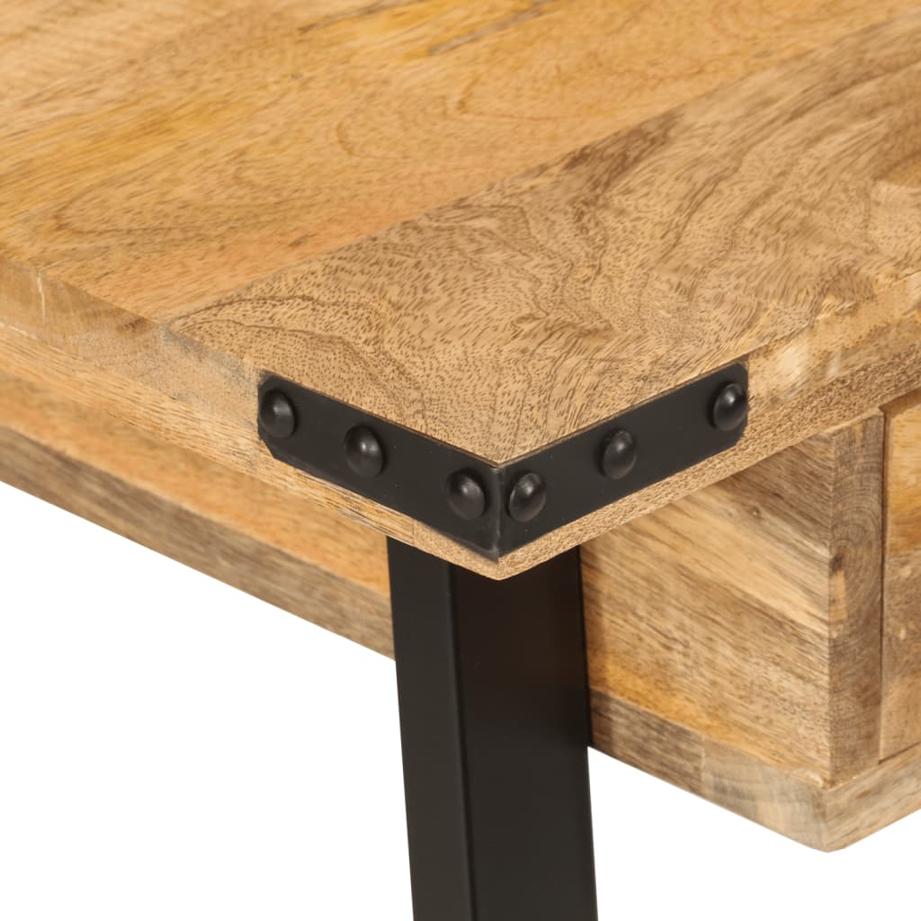 Psací Stůl Se Zásuvkami 105X55X70 Cm Masivní Mangovník A Železo