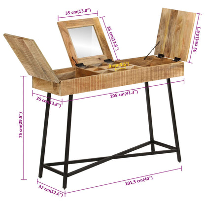 Toaletní Stolek 105X35X75 Cm Masivní Hrubý Mangovník A Železo