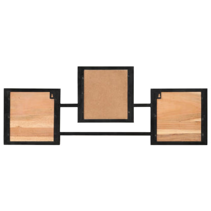 Nástěnný Věšák 90 X 1 X 35 Cm Masivní Akáciové Dřevo A Železo