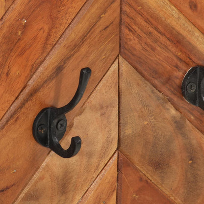 Nástěnný Věšák 90 X 1 X 35 Cm Masivní Akáciové Dřevo A Železo