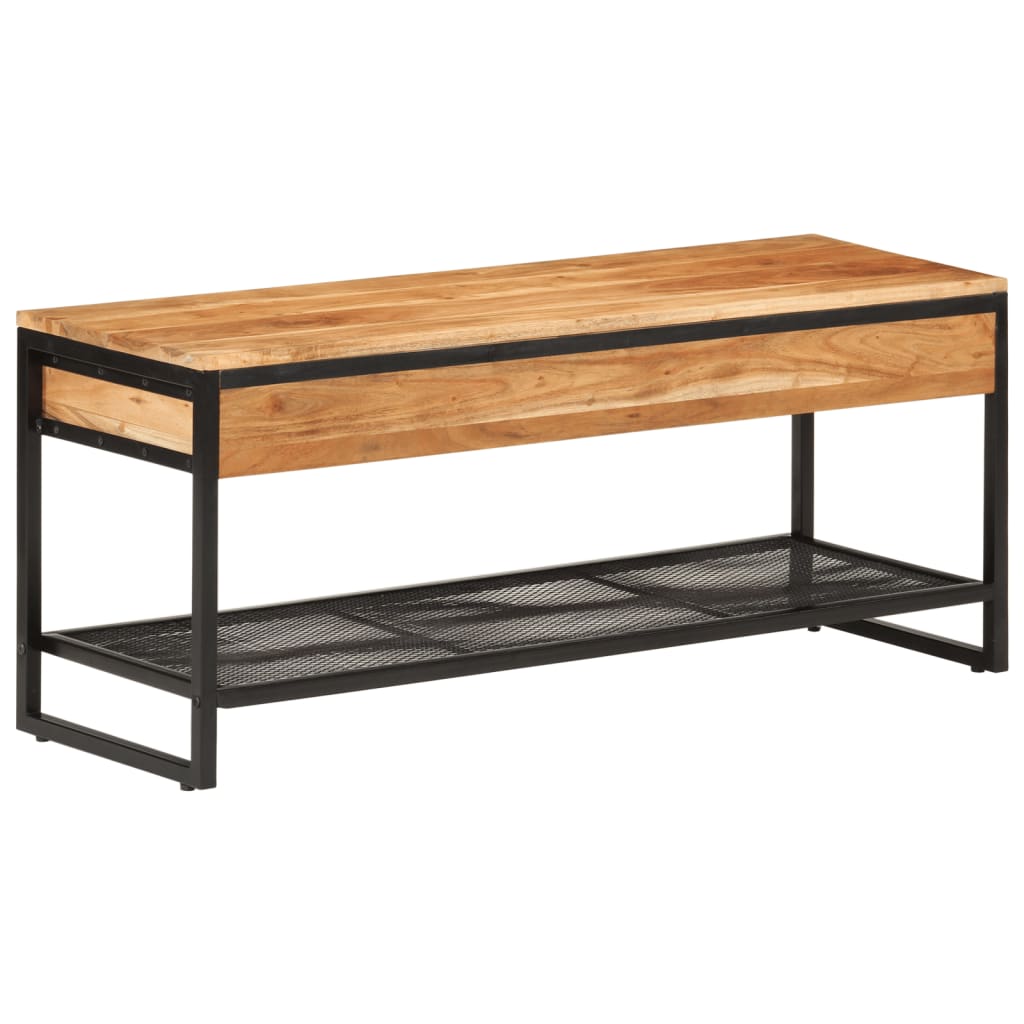 Lavice Na Boty 110 X 35 X 45 Cm Masivní Akáciové Dřevo A Železo