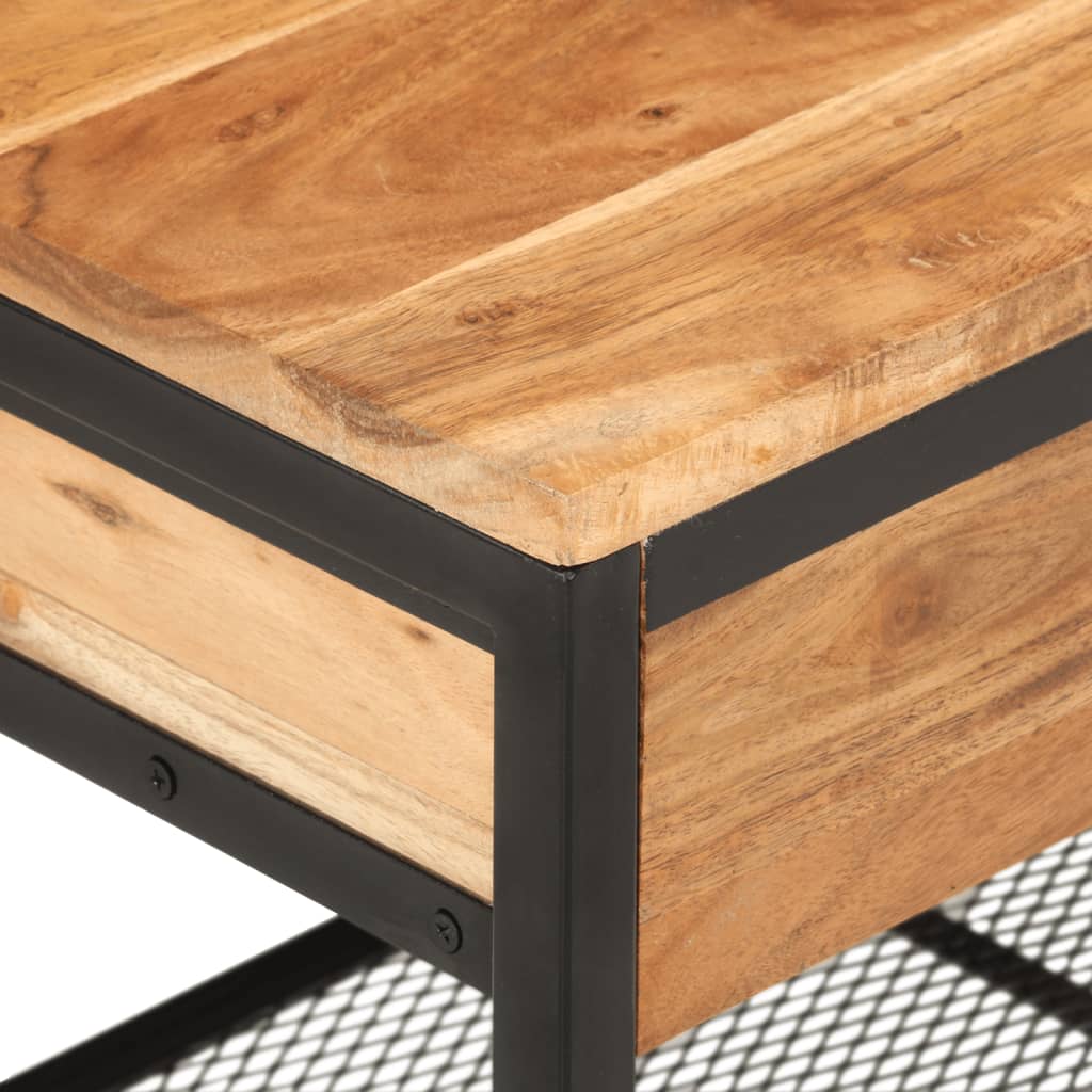 Lavice Na Boty 110 X 35 X 45 Cm Masivní Akáciové Dřevo A Železo