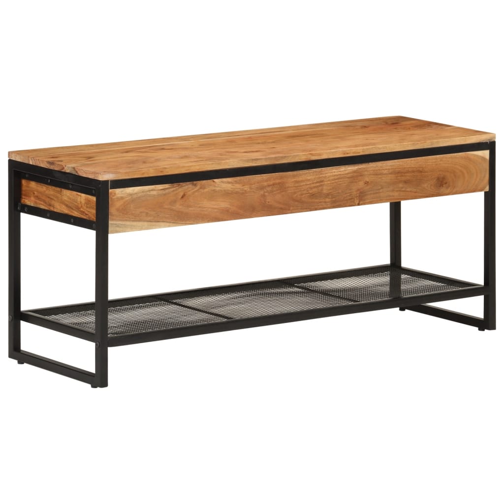 Lavice Na Boty 110 X 35 X 45 Cm Masivní Akáciové Dřevo A Železo