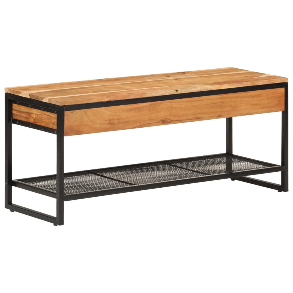 Lavice Na Boty 110 X 35 X 45 Cm Masivní Akáciové Dřevo A Železo