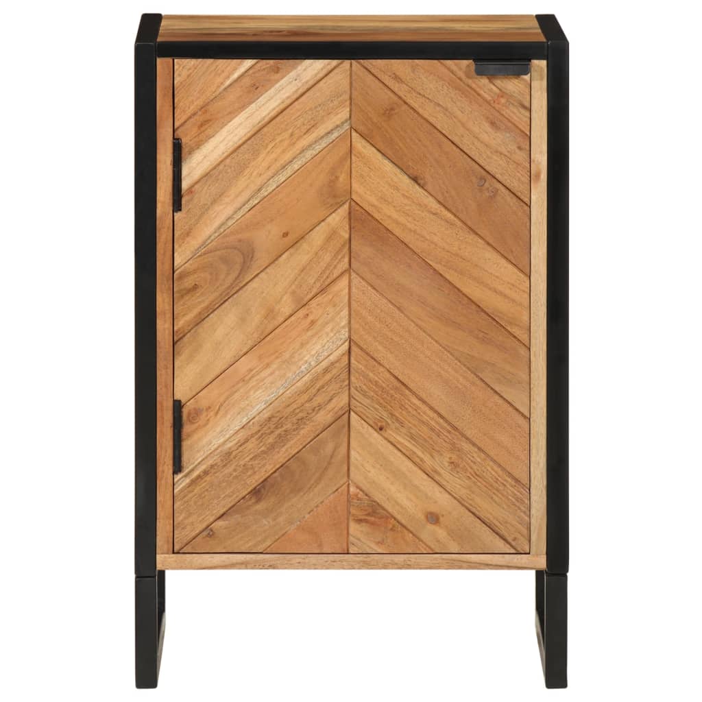 Koupelnová Skříňka 40 X 30 X 60 Cm Masivní Akácie A Železo