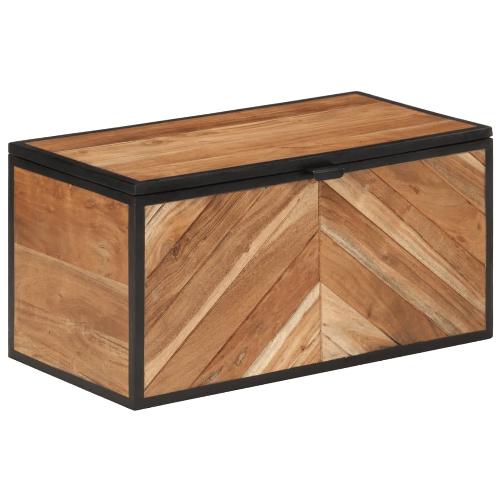 Úložný Box 60 X 30 X 30 Cm Masivní Akáciové Dřevo A Železo