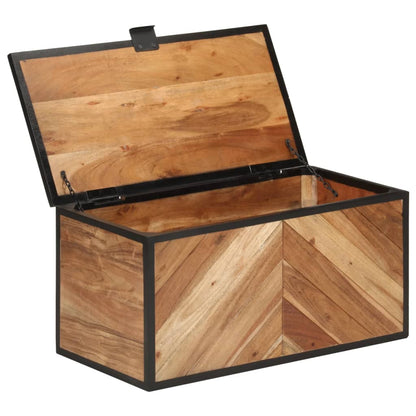 Úložný Box 60 X 30 X 30 Cm Masivní Akáciové Dřevo A Železo