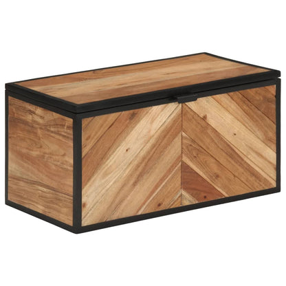 Úložný Box 60 X 30 X 30 Cm Masivní Akáciové Dřevo A Železo