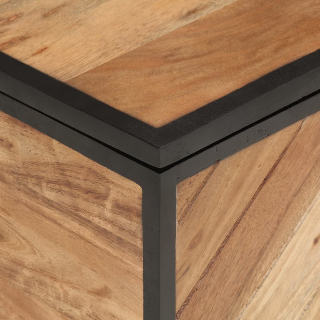 Úložný Box 60 X 30 X 30 Cm Masivní Akáciové Dřevo A Železo