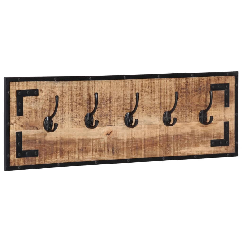 Věšáky Na Kabáty 2 Ks 80 X 8 X 25 Cm Masivní Hrubý Mangovník Černá