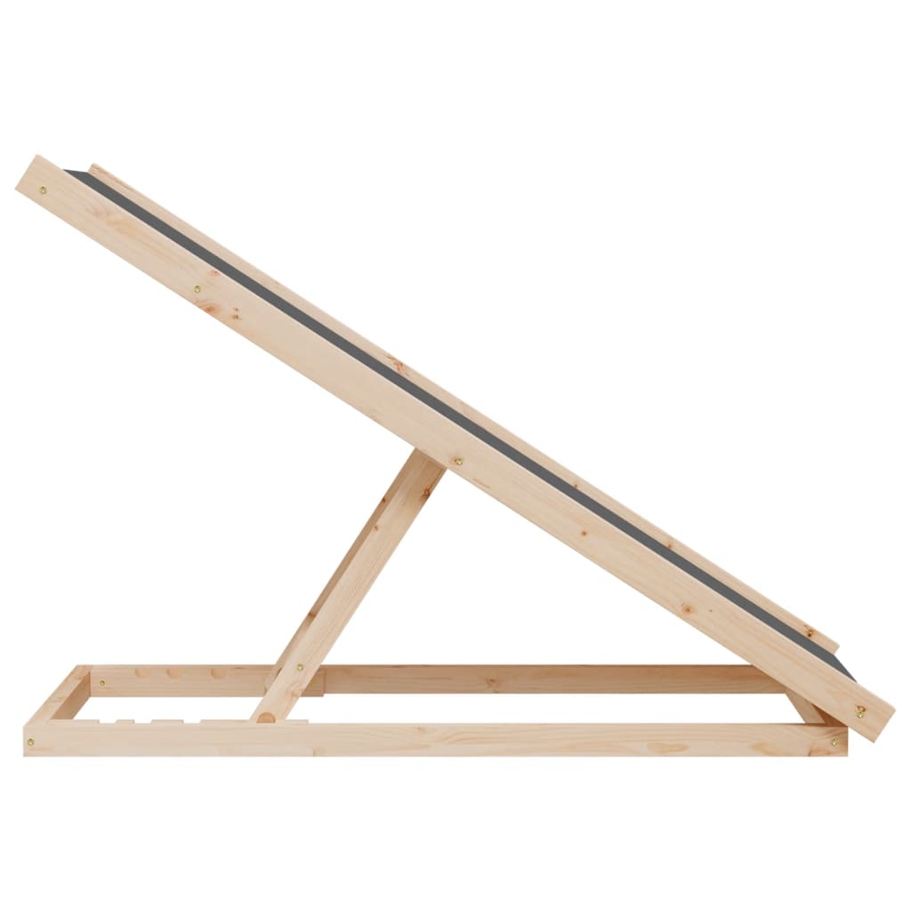 Rampa Pro Psy Šedá Masivní Jedlové Dřevo