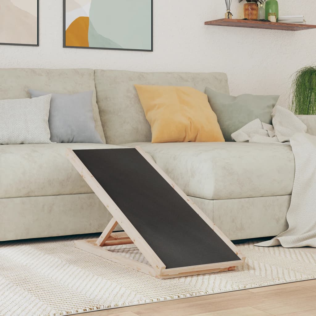 Rampa Pro Psy Šedá Masivní Jedlové Dřevo