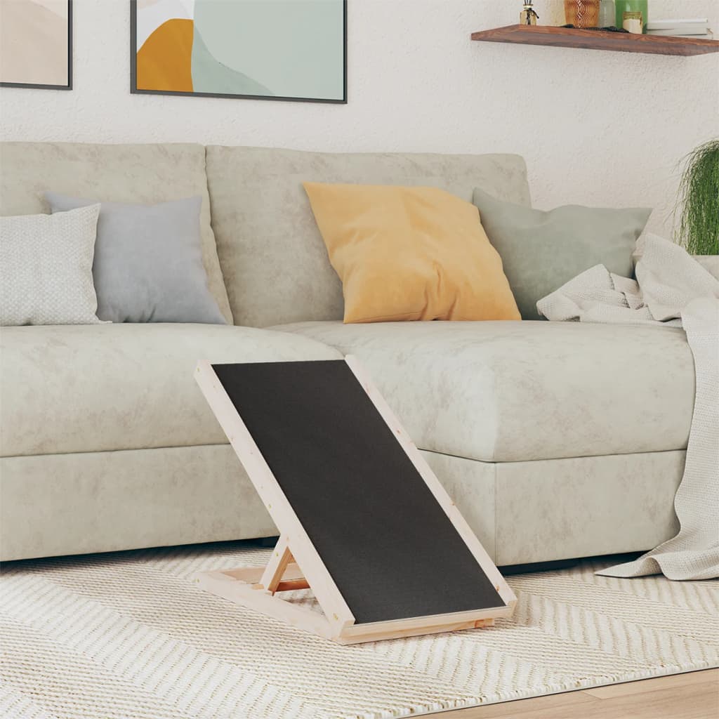 Rampa Pro Psy Šedá Masivní Jedlové Dřevo