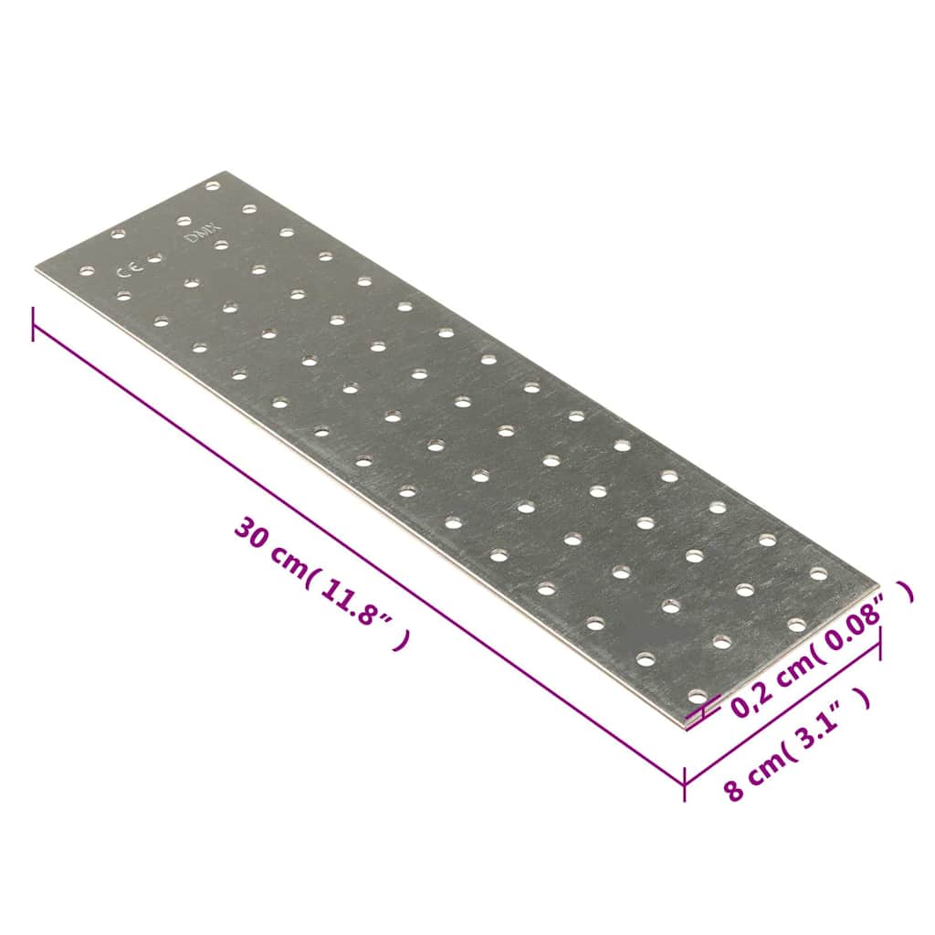 Perforované Destičky 20 Ks 2 Mm Pozinkovaná Ocel